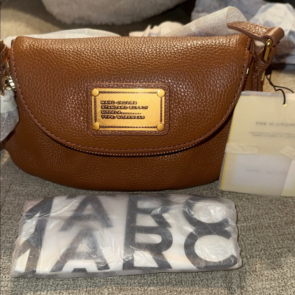 Marc Jacobs Tan Leather Crossbody Bag